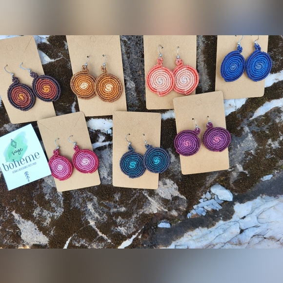 New Handmade earrings- pink - Picture 3 of 4